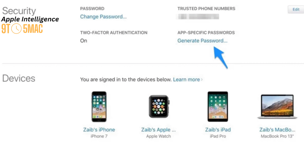 icloud app specific password